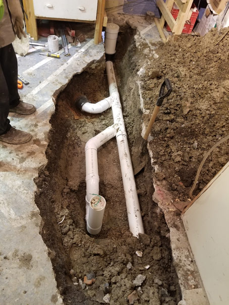New Basement Sewer Drains